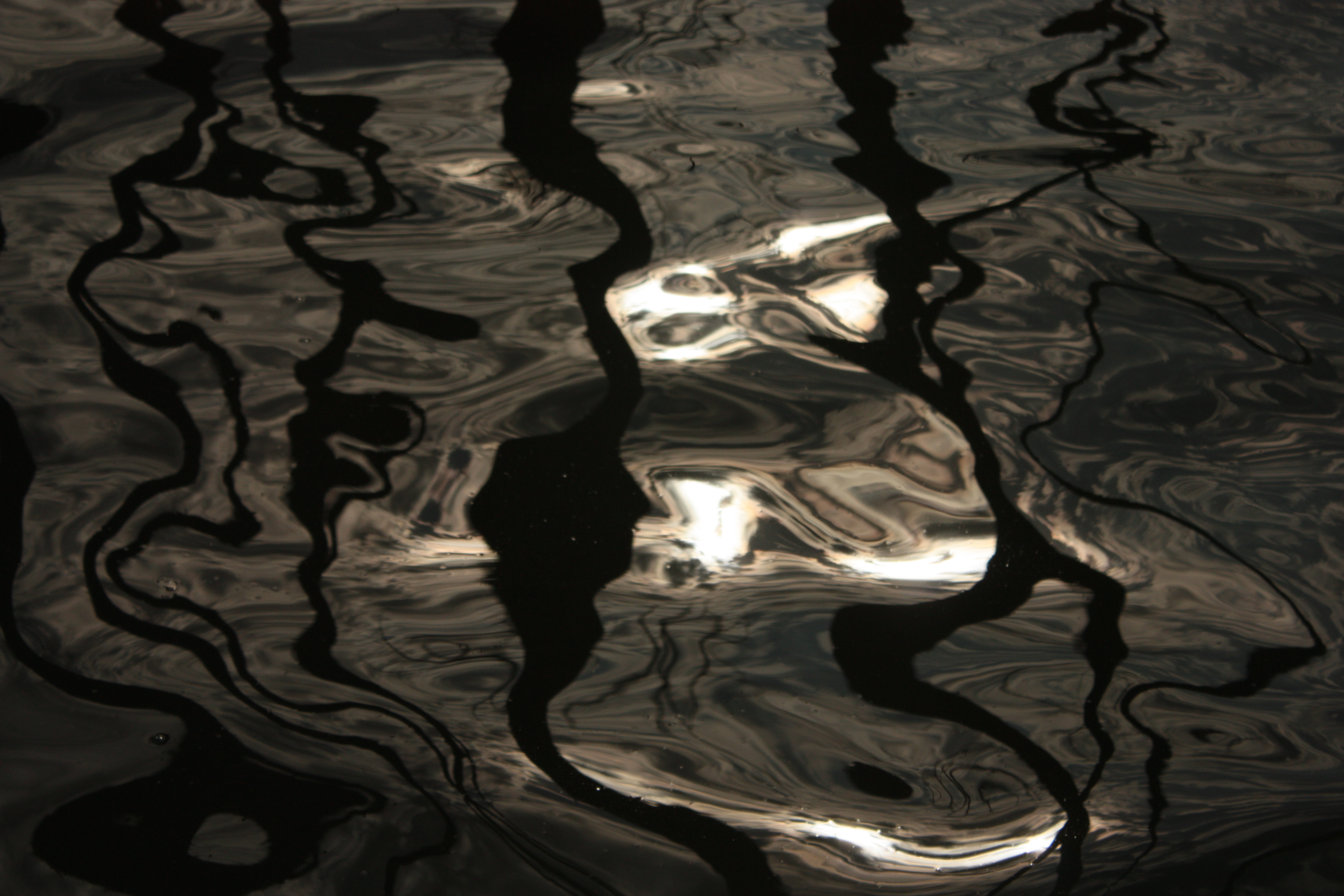 Light reflections on water